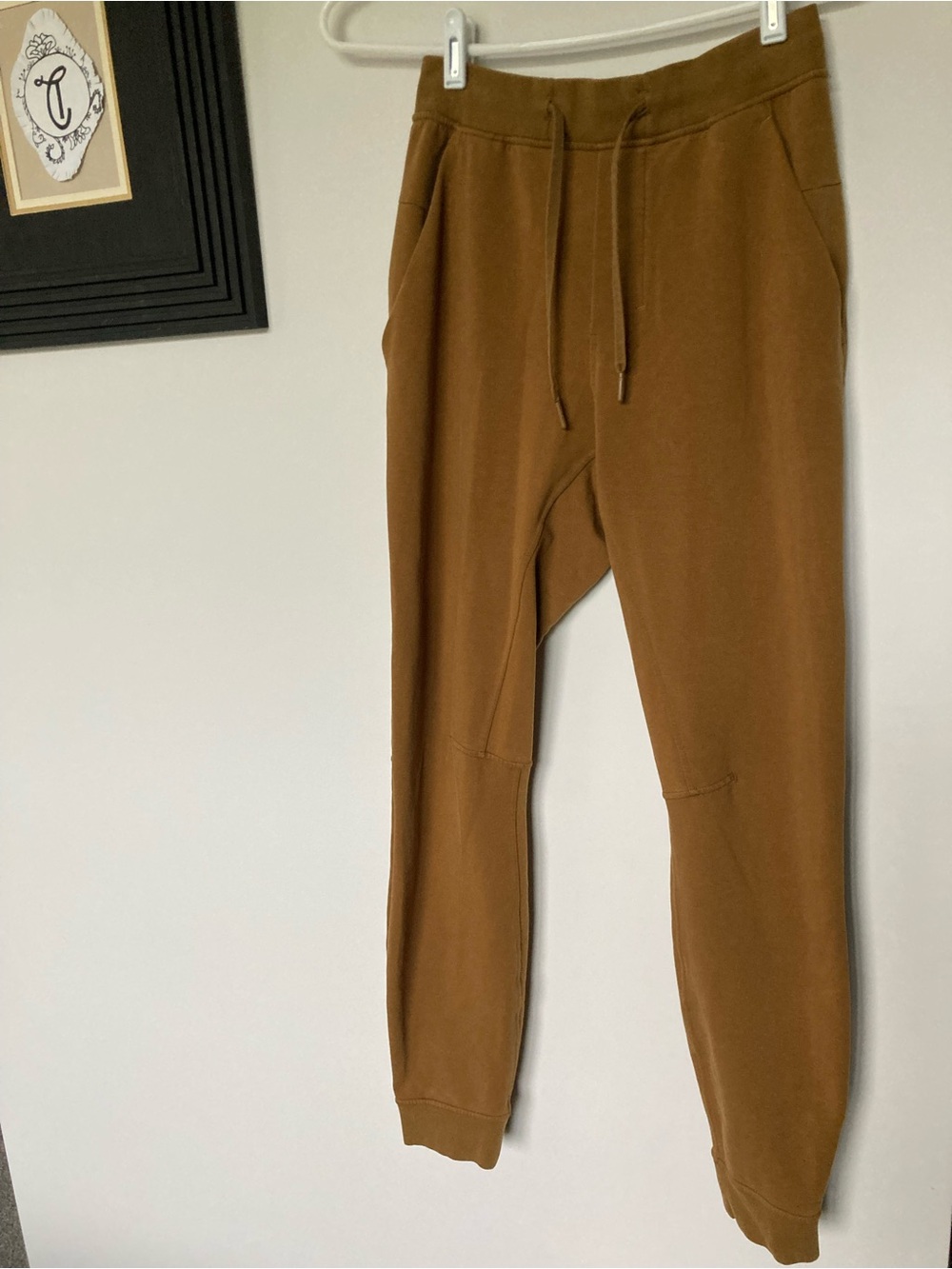 lululemon city sweat joggers Men's Brown Drawstring Jogger Pants with pockets